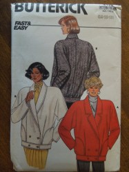 4120 86 UNLINED LONGER LOOSE COLLAR JACKET PATTERN 8-12